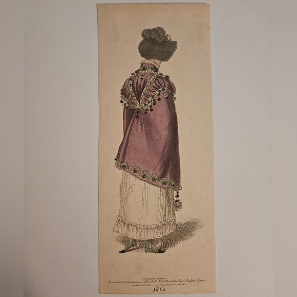 1815 La Belle Assemblee Magazine "Walking Dress" - Picture 2 of 3